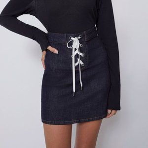 NWOT BLDWN The Jensen Denim Skirt in Abyss L
